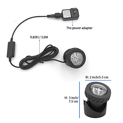 Warm White Pond Lights, 2500K Underwater Weighted Pond Light IP68 Waterproof Submersible Fountain Lights for Pond Fountain Waterfall,1 Lights - size: 1 lights