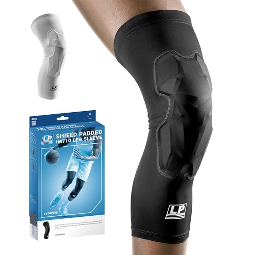 LP IM710 Shield Padded Compression Leg Sleeve for Men & Women - color: Black, size: Large
