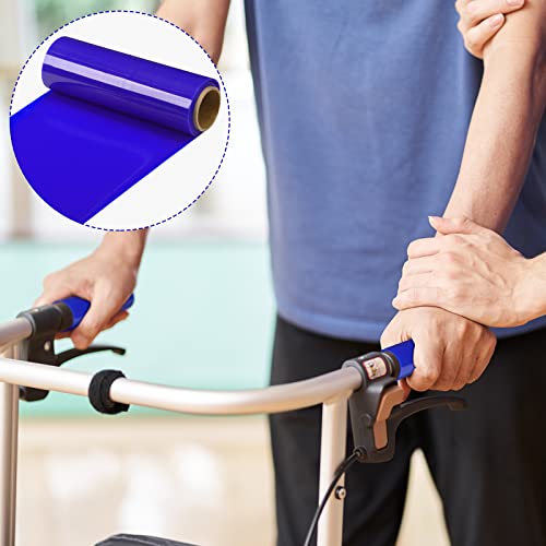 Treela 1 Rolls Non Slip Material Roll, 8 Inch x 3.25 ft Silicone Roll Cut to Size Blue Non Slip Mat Large Table Pads for Baking Drawer Crafts Counter Eating Aids Drawer