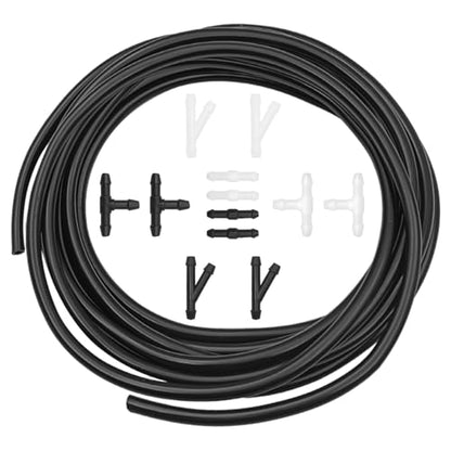 4 Meter Universal Car Windshield Washer Hose Tube Replacement Kit with 12 Connectors for Windshield Wiper Jet Nozzle Repair and Glass Washing System Maintenance