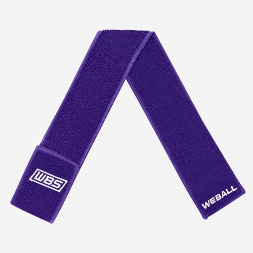 We Ball Sports Streamer Football Towel, Sports Towel with Hook and Loop Fastener to Clean Football Visor and Gloves (Purple, Adult) - color: Purple