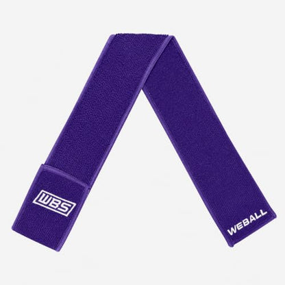 We Ball Sports Streamer Football Towel, Sports Towel with Hook and Loop Fastener to Clean Football Visor and Gloves (Purple, Adult) - color: Purple