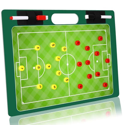 R2Depot Magnetic Coach Marker Boards, Dry Erase Double-Sided Coach Lineup Clipboard, Coaches Gift, Fit for Basketball, Football, Soccer, Baseball - style: Soccer clipboard for coaches magnetic