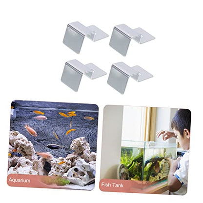 SaditY 12 Pcs Support Frame Fish Tanks Cover Holders Aquariums Glass Cover Clip Glass Aquarium Tank Fish Tank lid Holder Support Aquarium Cover Bracket Cover Plate Stainless Steel