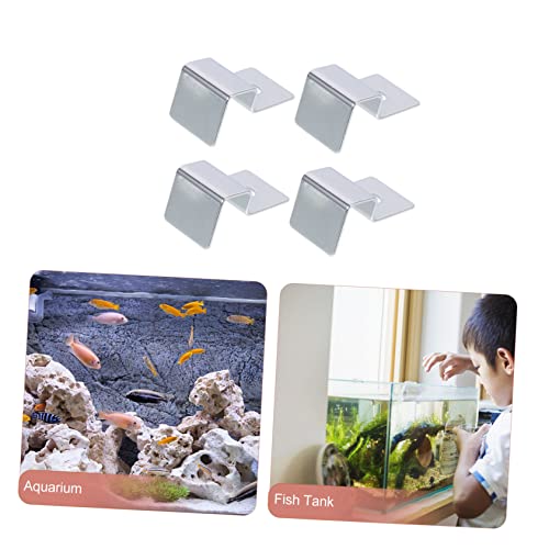 SaditY 20 Pcs Support Frame Rimless Tank Cover Clips Fish Tank Glass Cover Clip Fish Tank lid Holder Glass Holder Sturdy Aquarium Cover Rack Acrylic Support Bracket Stainless Steel