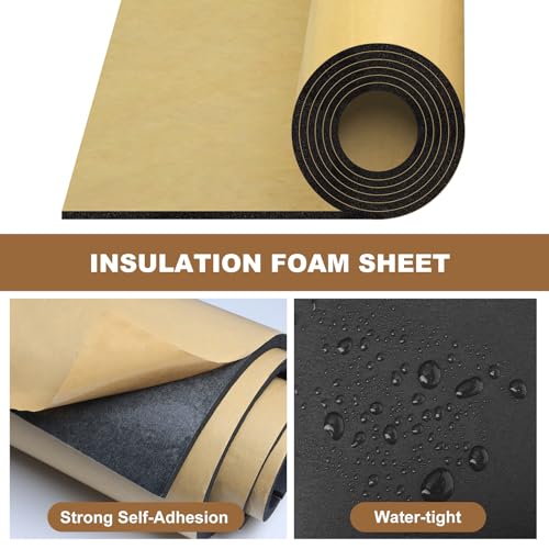Eunice Sponge Neoprene Foam Sheet with Adhesive, 12 in x 59 in x 1/8 in Foam Rubber Roll Cut to Multiple Dimensions, High Density Rubber Padding for Shock Pad, DIY, Crafts - size: 12 in x 59 in x 1/8 in