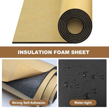 Eunice Sponge Neoprene Foam Sheet with Adhesive, 12 in x 118 in x 1/8 in Foam Rubber Roll Cut to Multiple Dimensions, High Density Rubber Padding for Shock Pad, DIY, Crafts - size: 12 in x 118 in x 1/8 in