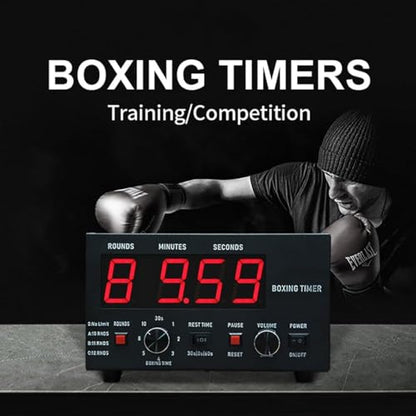 Boxing Interval Timer with Adjustable Buzzer for Muay Thai, MMA, Kickboxing Training and Rest Management - color: Green