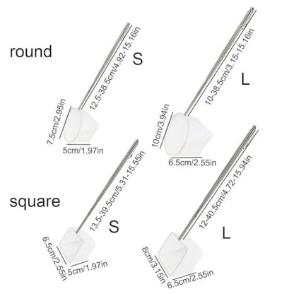 Telescopic Shrimp Net Extendable Telescopic Soft Aquarium Shrimp Net White Goldfish Net(L-Square)
