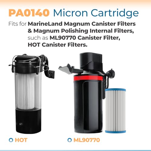 ANTOBLE 2 Pack PA0140 Micron Cartridges Replacement Parts Compatible with Magnum Canister Filters and Polishing Internal Canister Filters, Fish Tank Aquarium Water Polisher