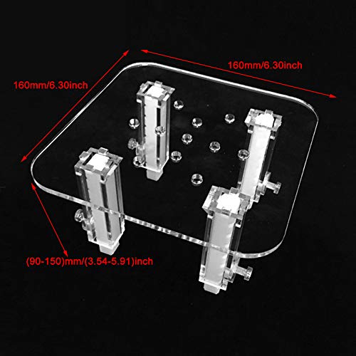 Marine Tank Protein Skimmer Stand, Acrylic Adjustable Height, Protein Skimmer Lifter Elevating Rack, Heightening Pad Accessory, Acrylic Construction, Fits Multiple Sizes, Reduces Resonance Noise, Desi