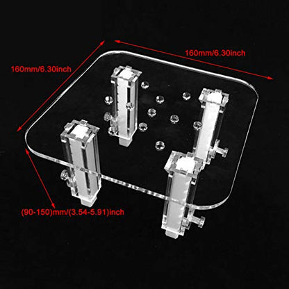 Protein Skimmer Stand, Clear Protein Separator Bracket Adjustable Height Acrylic Protein Skimmer Bracket Heightening Accessories for Aquarium Fish Tank - size: Small