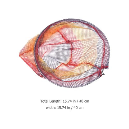 Cabilock Foldable Stainless Steel Fishing Net Head with Nylon Mesh Portable Replacement Fish Landing Net for Outdoor Catching for Freshwater and Saltwater Fishing