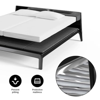 Light and Thin Bunkie Board, Folding Spring Box,Queen Size 57.5x80'', Large Double Bed 10MM, Bed Support Flat Noodles,Light and Thin, Breathable, Noise Minimizing - size: Queen 57.5x80''