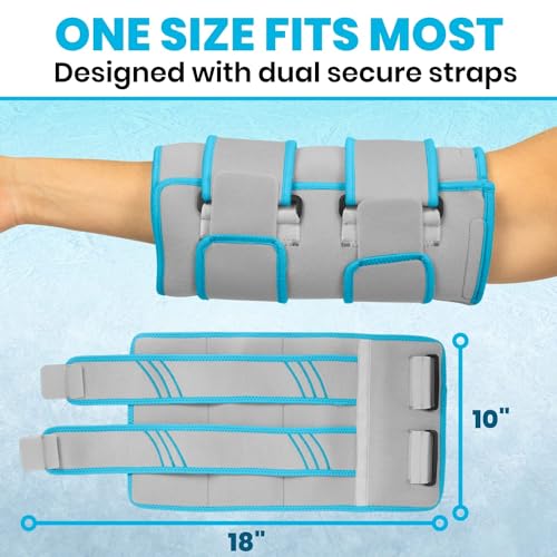 Vive Elbow Ice Pack Wrap - Ultra Cold Gel Ice Pack for Injuries Reusable | Elbow Support Compression for Cold/Hot Therapy - Adjustable for Men/Women, Sports Recovery, Arthritis, Tendonitis Pain Relief - style: Ice Pack