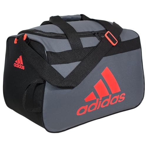 adidas Power Gym Bag – Lightweight Small Duffel, Onix Grey/Black/Solar Red/Diablo, OSFA - color: Onix Grey/Black/Solar Red/Diablo