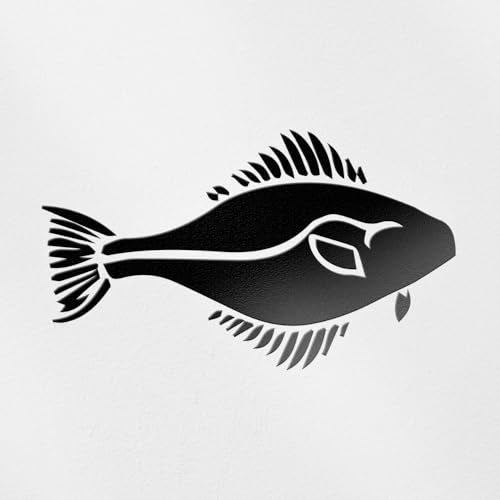 Decal Stickers of Wonderful Halibut Fish (Black) (Set of 2) Premium Waterproof Vinyl Decal Stickers for Laptop Phone Accessory Helmet Car Window Mug Tuber Cup Door Wall - BICVER1522391BLW19Y24 - color: Black, size: 5.8'' x 3.3''