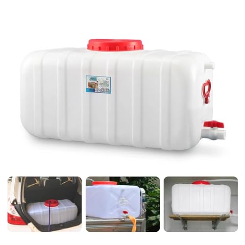 Heavy Duty Water Container Plastic Water Storage Carrier with Tap 50l 80l 110l 200l Water Tank Water Bottle Dispenser for Camping Caravan Hiking Outdoor(Size:50L) - size: 50L