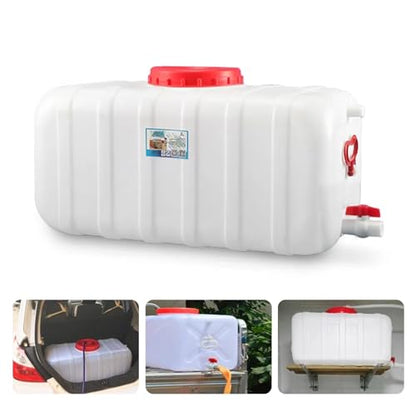 Heavy Duty Water Container Plastic Water Storage Carrier with Tap 50l 80l 110l 200l Water Tank Water Bottle Dispenser for Camping Caravan Hiking Outdoor(Size:80L) - size: 80L