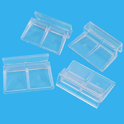Hordion 20pcs Aquarium Lid Clip, 6mm Clear Acrylic Fish Tank Lid Holder Aquarium Glass Cover Clips for Rimless Aquarium Fish Tank