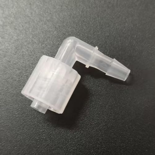 25pcs 1/8'' Moveable Male Luer Lock Connector and Adapter, for Laboratory Biochemical/Analytical Instruments, Food Machinery, Aquarium Equipment, Massage Equipment, PP 90 Elbow Syringe