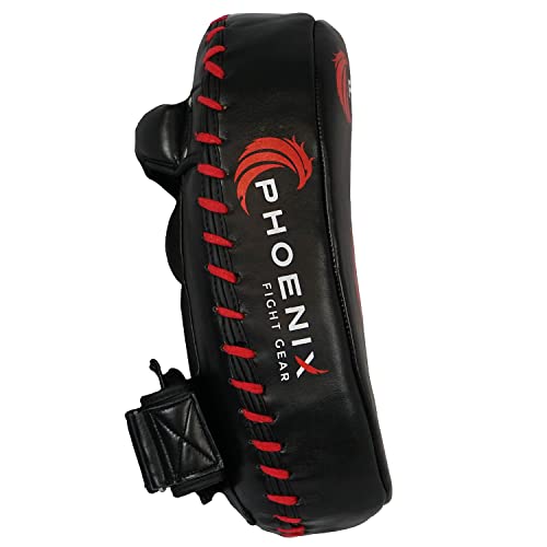Impact Curved Thai Pads for Training, Solid Handle Grip, Curved Kickboxing Strike Shield, Kick pad, MMA, Martial Arts, Taekwondo, Knees, Punches, Kicking, and Elbow Target (Pair)