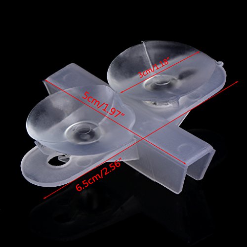 5 Pack Aquarium Isolation Plate Fish for Tank Divider Clip 1.2in Suction Cup Dividers Holder Bracket Plastic Sheet Holde Aquarium Heater Light Thermometers Gravel Sand Decorations