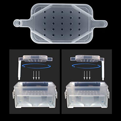 balacoo Fish Tank Waterfall Box Compact Filtration System for Clean Turtle Habitat Easy to Install Aquarium Accessory