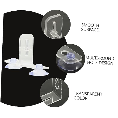 4 Sets Fish Tank Divider Clips Aquarium Separation Board with Suction Cups Insulation Divider for Mixed Breeding Easy Installation Transparent Design