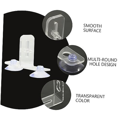 4 Sets Fish Tank Divider Clips Aquarium Separation Board with Suction Cups Insulation Divider for Mixed Breeding Easy Installation Transparent Design
