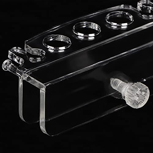Acrylic Transparent Aquarium Tool Holder, Maintenance Rack S, White Clear, Space Saving Organizer - Durable Material, Easy Installation, Ideal for Fish Tank Tools