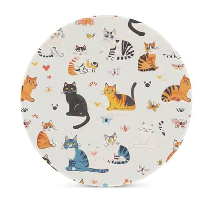 Cat Fish Tank Butterfly Coasters for Drinks, Absorbent Ceramic Stone Coasters Set of 4 Cork Base Cups Table Mats for Home Decor