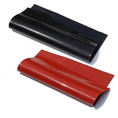 Goanilad Red/Black Silicone Rubber Sheet Plate, High Temperature Resistance 1mm 2mm 3mm 4mm 5mm 500x500mm Silikon Rubber Mat(Black,1) - color: Black, size: 1