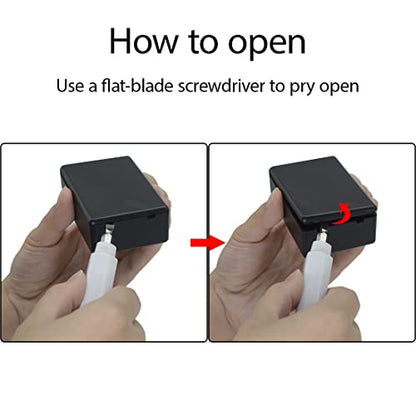 5 Pieces Plastic Project Boxes Junction Case for Electronic Project, Black 3.1 x 2.0 x 1.0 inch (80 x 50x 26 mm) - size: 3.1" x 2.0" x 1.0"(5pc)