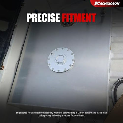 Billet Aluminum Fuel Cell Cap 12-Hole Bung & Gasket Easy Fill Fuel Tank Cover