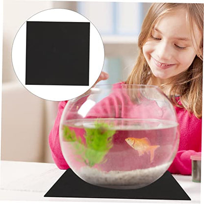 Happyyami 5pcs Insulated Pad Non- Fish Tank Mat Shock-Absorbing - Aquarium Accessory Wear- Design for Home Use Black