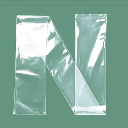 Plastic Poster Sleeves, 20 Pack 6 x 50 Inch Acid-Free Clear Storage Bag, Waterproof Flat Open Poly Long Narrow Tube for Blueprint, Collection, Painting Artwork, Fishing Rod and Umbrella, 2Mil