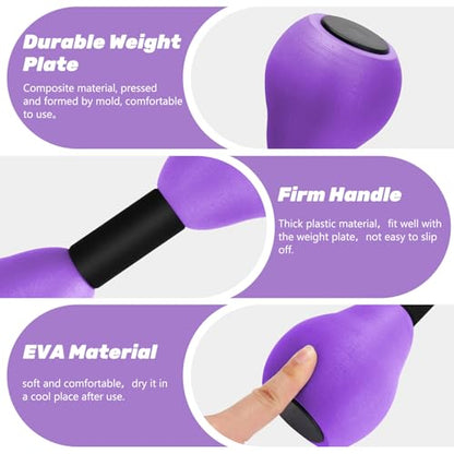 Carperipher Aquatic Dumbells,2Pcs Foam Water Weights Aerobic Exercise Fitness Equipment Dumbbells, Pool Resistance Swimming Training for Men/Women Weight Loss, Beginner Swimming Training - color: Purple