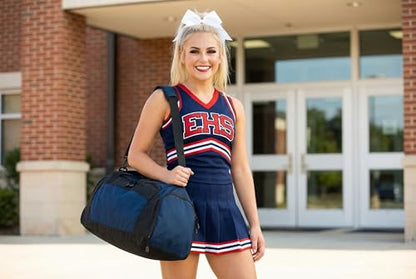 Personalized Cheerleading Duffel Bag with Custom Name – Cheer Team Gym Bag for Girls, Competition Travel Bag, Custom Team Colors & Year - color: Pink, style: Cheerleading