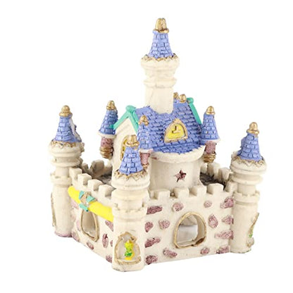 Aquarium Resin Castle Decoration, High Simulation Roman Castle Ornament for Fish Tank, Lifelike Aquatic Hideout with Safe Non - Resin for Freshwater and Saltwater