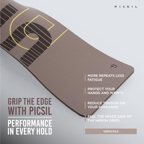 PICSIL Falcon Grips Pack, Carbon Fiber Grips, Use with Chalk | Includes professional grips, wrist wraps, and a carry bag. Ideal for functional fitness, gymnastics, and strength training. - color: Taupe, size: G+(L-XL)