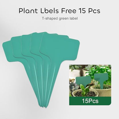 GROWNEER 144 Cells Peat Pots Seed Starter Trays, 12 Packs Biodegradable Seedling Pots Germination Trays, Organic Plant Starter Kit with 15 Pcs Plant Labels