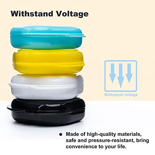BOOMIBOO Retainer Case with Vent Holes, 4 Pcs Denture Cases