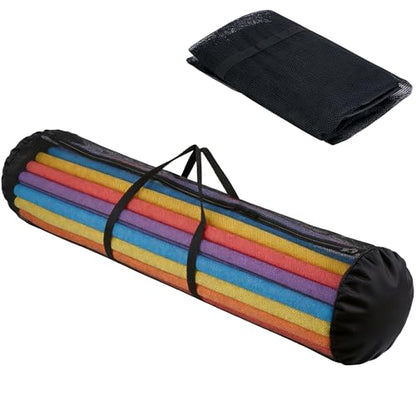 Pool Noodle Storage Bag, Oxford Portable Mesh Pool Noodles Organizer with Zipper, Swimming Float Mesh Bag for Water Toys Swim Tool and Accessories Organization