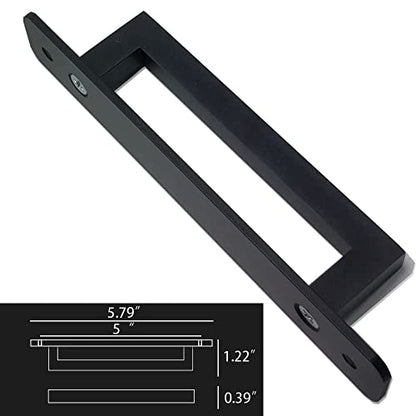 12 Pack 5 Inch 128 mm Matte Black Square Cabinet Handles with Base Plate Aluminum Cabinet Pulls Drawer Pulls Sliding Door Pulls Black Cabinet Handles - color: SquareBlack, size: 5 Inch