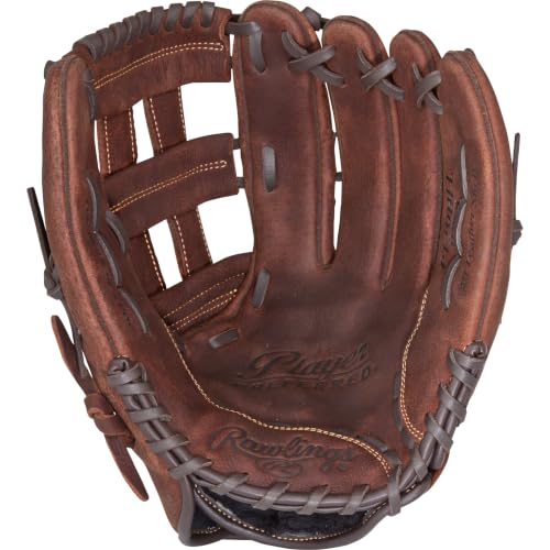 Rawlings | Player Preferred Baseball Glove | Baseball & Slowpitch Softball - color: Pro H-Web | Brown, size: 13" | Outfield