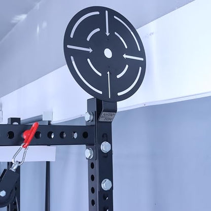 AHTAPFON Wall Ball Target for Rack Mounted with Extension,Medicine Ball Target for Power Rack Attachments,Home Gym Exercise Ball Squash Fitness for Enhance Explosive Power - size: 5/8″-16mm Hole