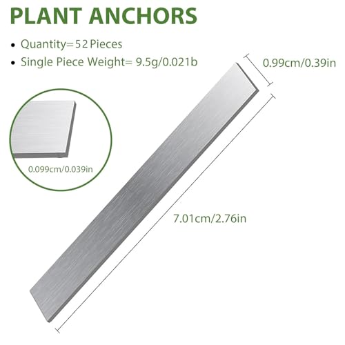 52Pcs Aquarium Plant Weights for Fish Tank - Aquarium Plant Anchors Live Plants Fixed Ring Base, Weighted Blocks to Hold Aquatic Live Plants Underwater