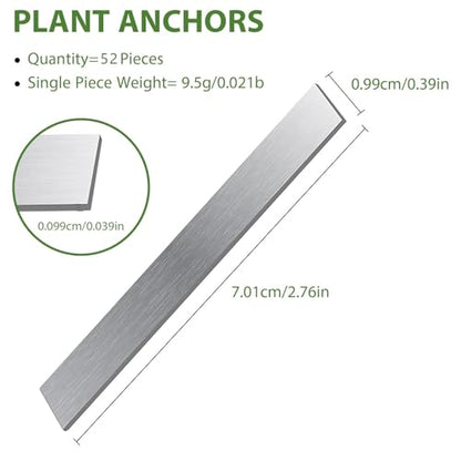 52Pcs Aquarium Plant Weights for Fish Tank - Aquarium Plant Anchors Live Plants Fixed Ring Base, Weighted Blocks to Hold Aquatic Live Plants Underwater