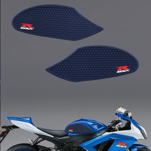 Motorcycle Accessories Side Fuel Tank Pad Protector Stickers Decal Gas Knee Grip Traction Pad for GSXR600 GSXR750 GSX-R 600 750 2006 2007, PVC Rubber Material, Black